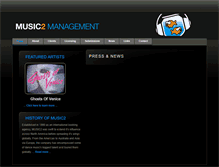 Tablet Screenshot of music2management.com